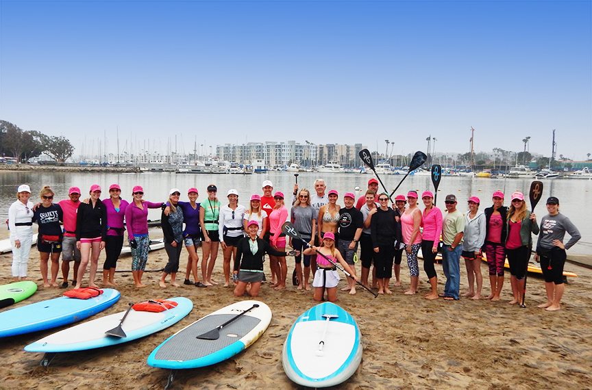 paddle board group