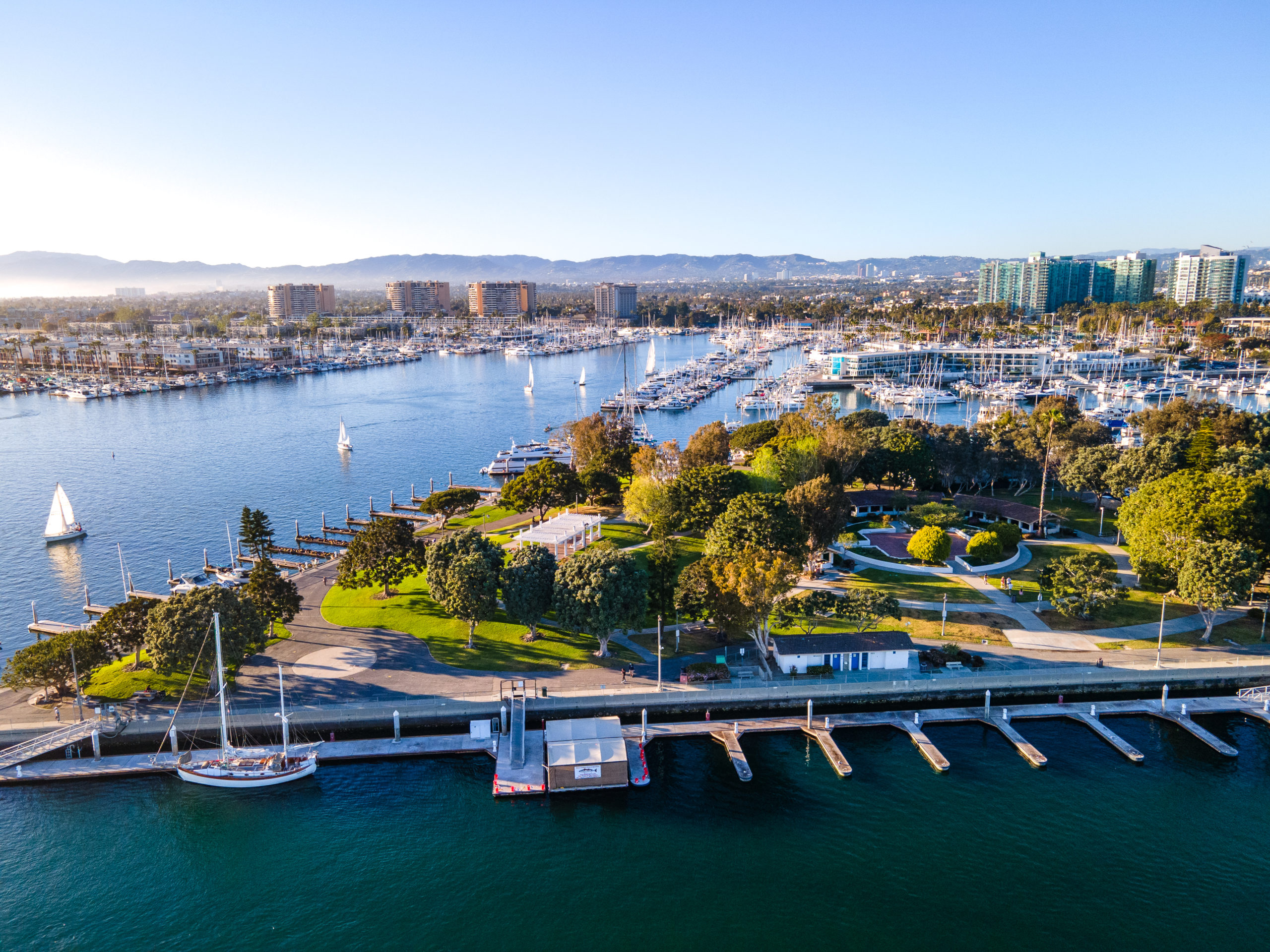 Aerial Burton Chace Park view