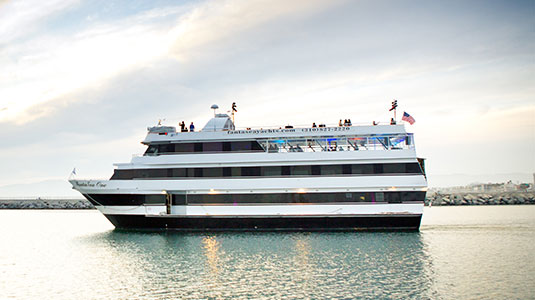 Large party boat in the Marina del Rey channel