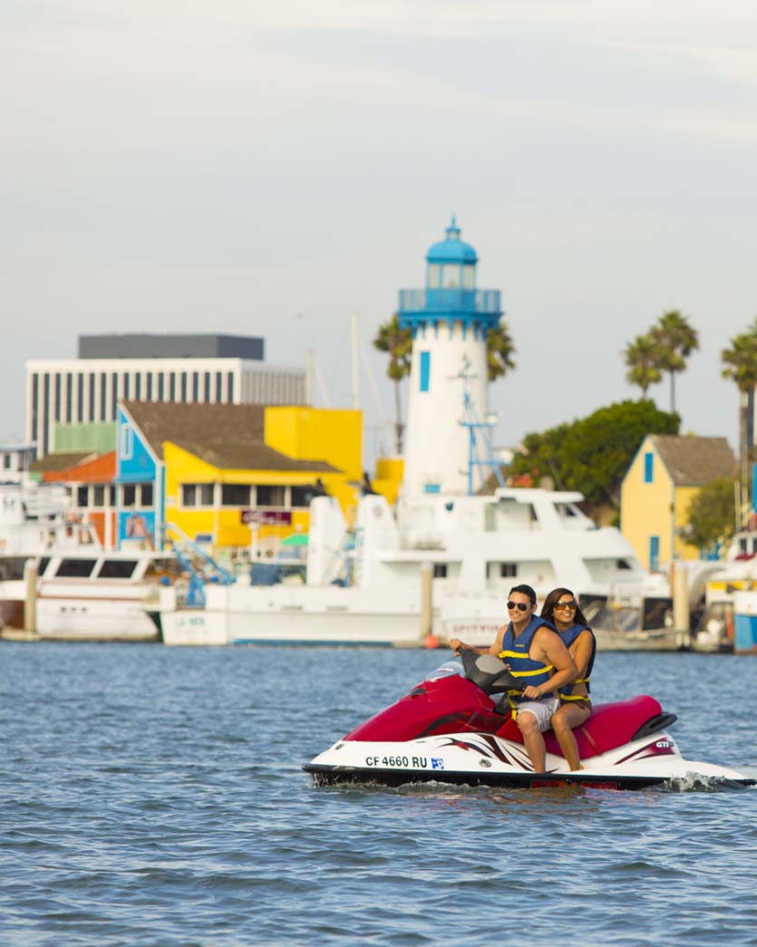 couple enjoying jet skiing