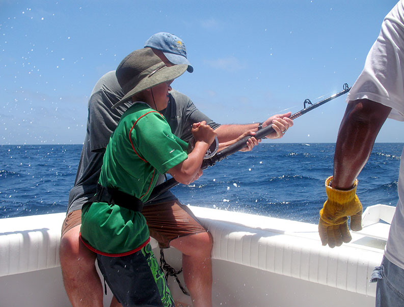 fishing with the son