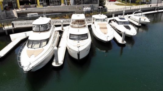 boats docked in a harbor