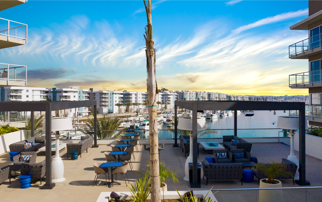 Terrace Deck outdoor patio area at Residence Inn Marina del Rey