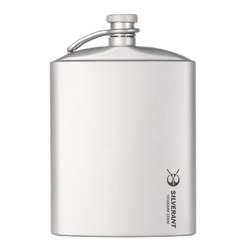 Titanium Hip Flask & Funnel - 220ml by SilverAnt